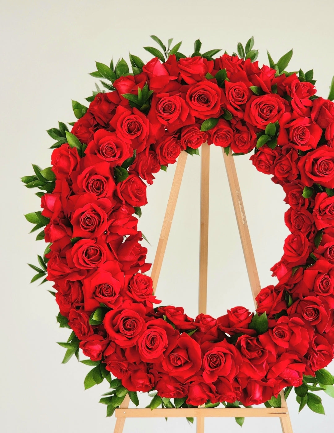 Red Roses Sympathy Standing Wreath