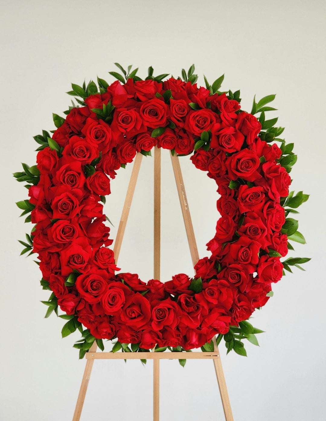 Red Roses Sympathy Standing Wreath